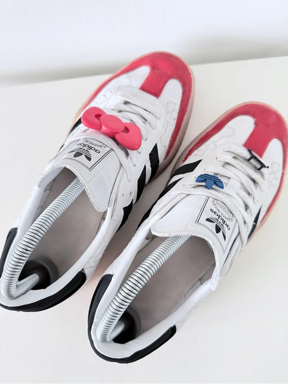 Adidas Originals Hello Kitty Platform Sneakers White Red size US 8 Y2K - Picture 5 of 9